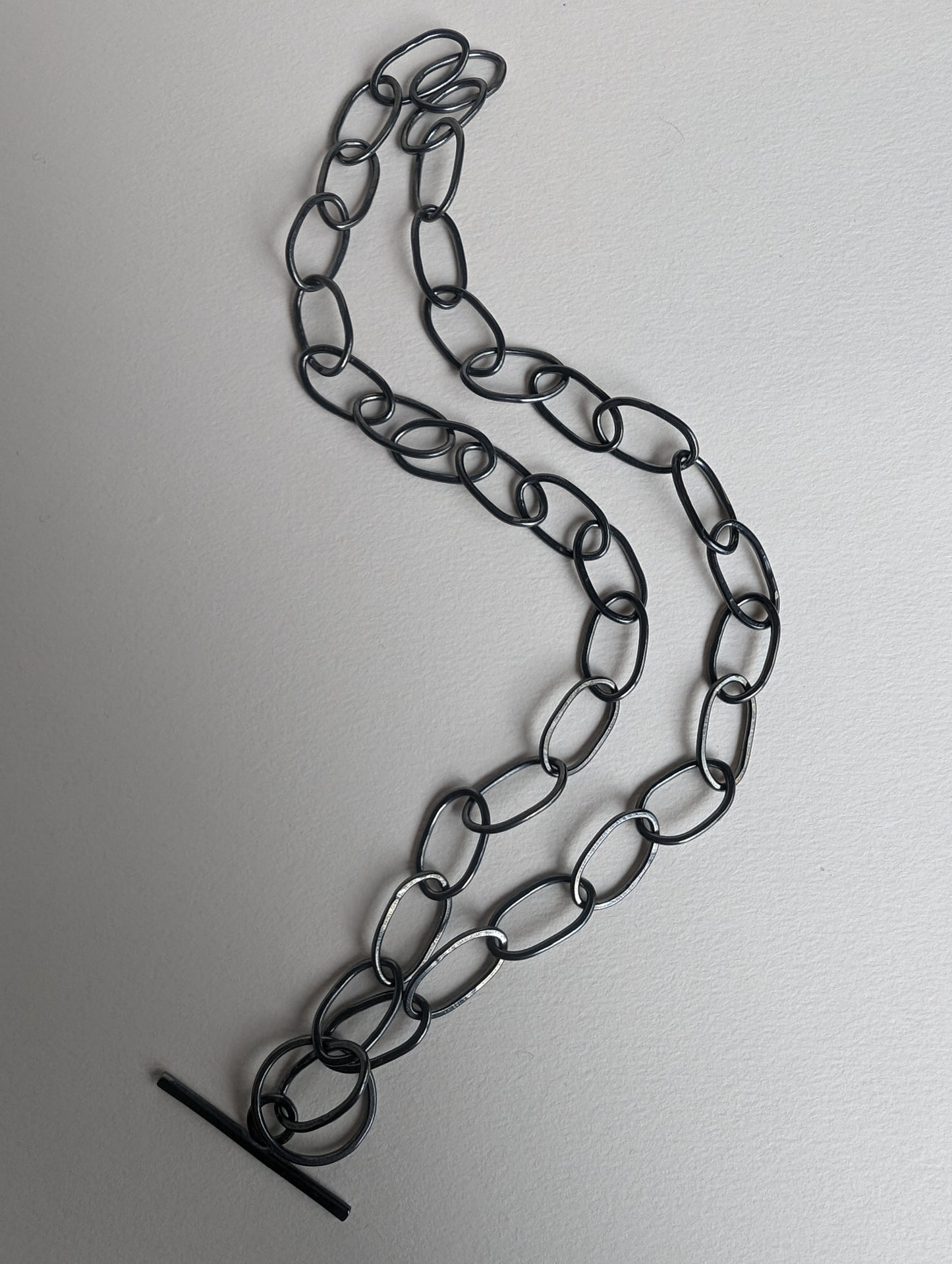 Black silver chain