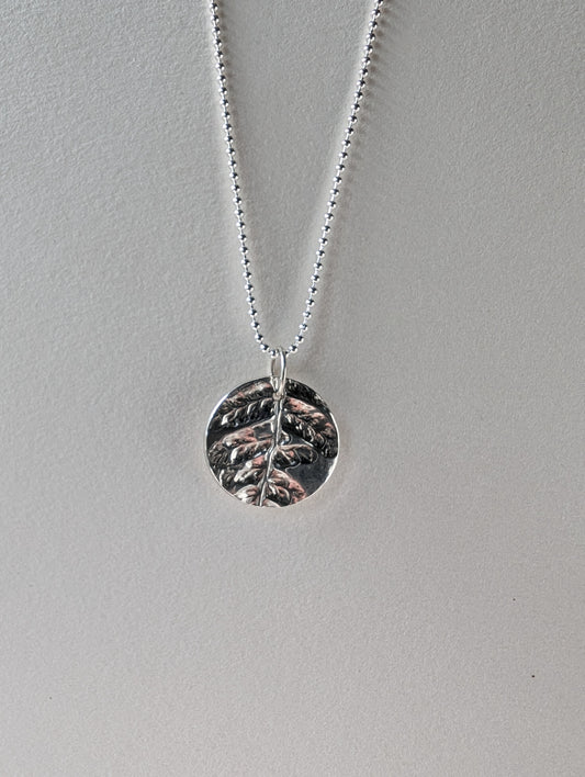 Fern print necklace