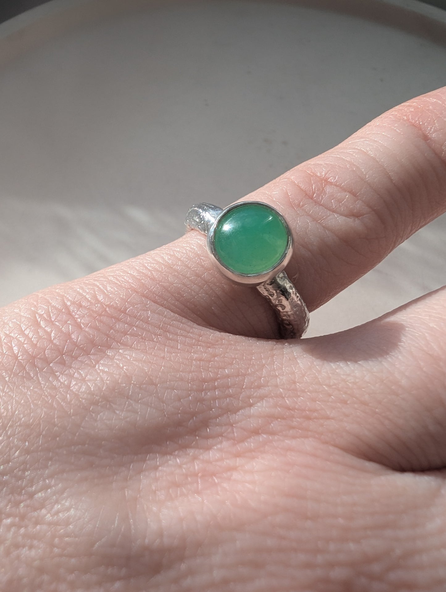 Chrysoprase ring