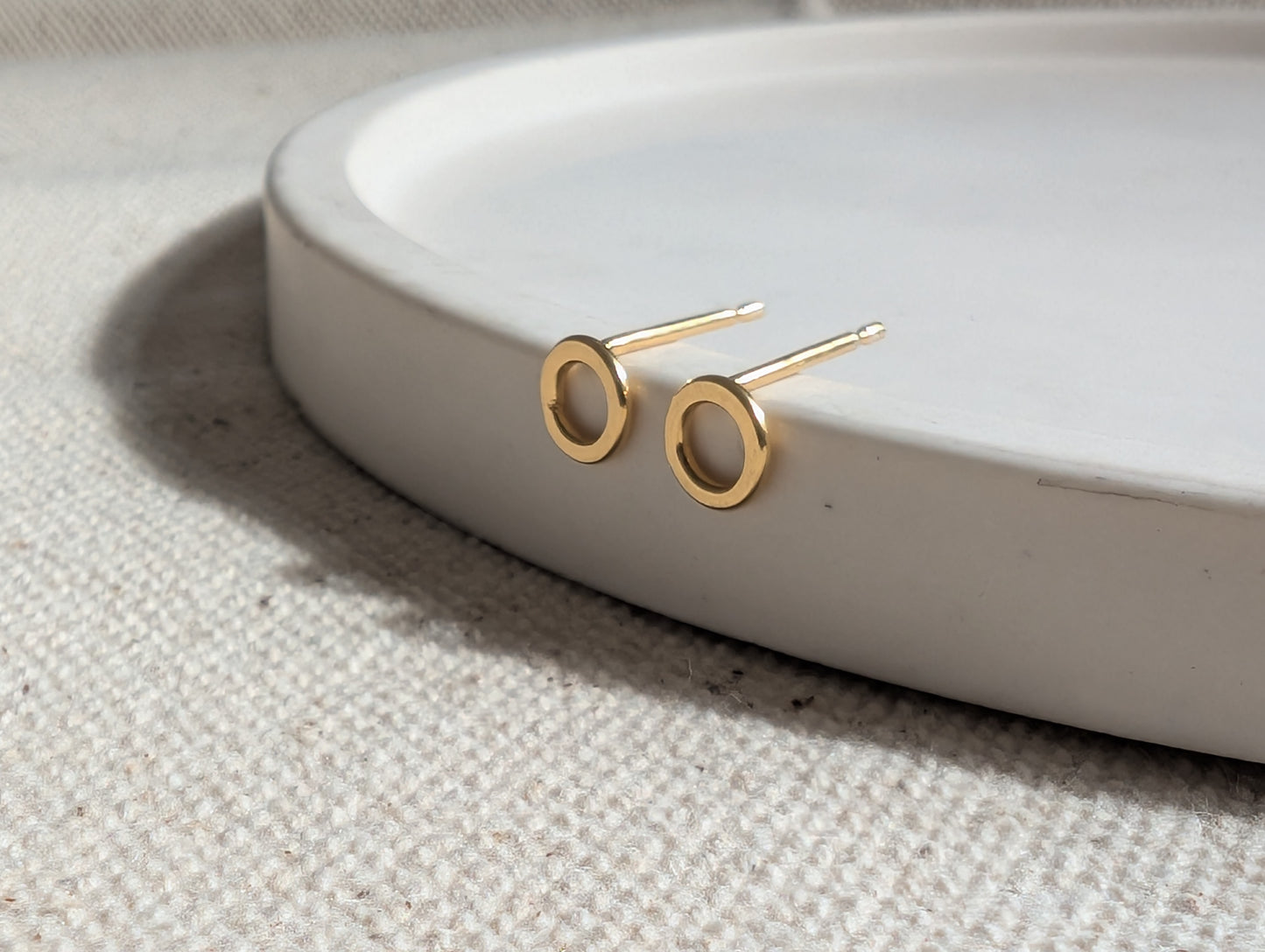 Little gold circle studs