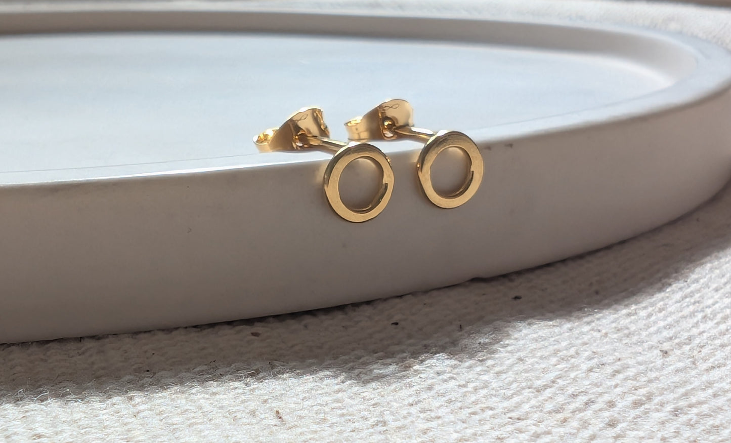 Little gold circle studs